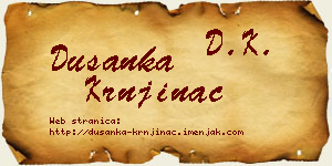 Dušanka Krnjinac vizit kartica